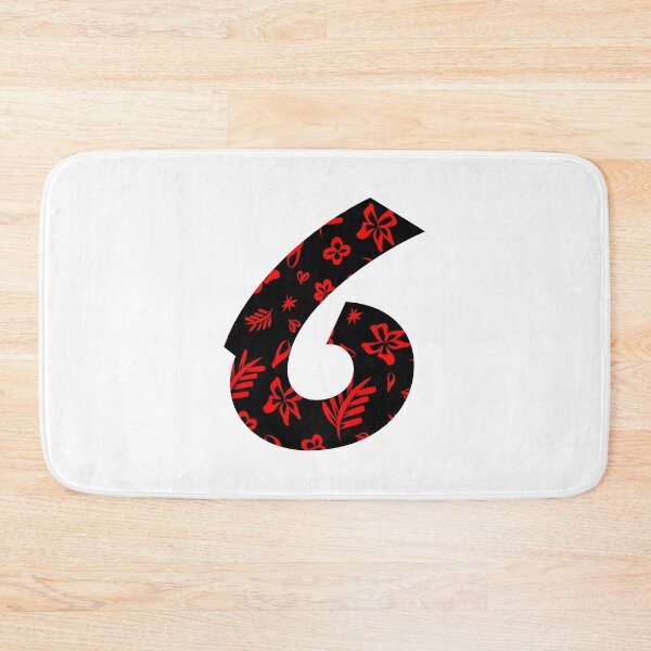 Item preview, Digit 6 (Six) with floral pattern designed and sold by ns-dot-design.
