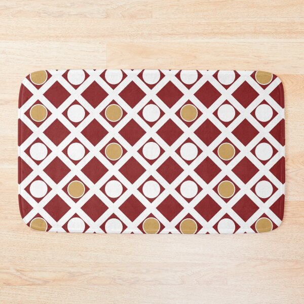 Artikelvorschau, Ornamental pattern, grid, dots, burgundy, ochre, white entworfen und verkauft von Svitac.