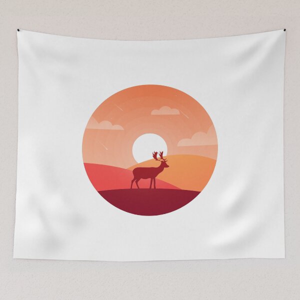 Item preview, Deer under the moonlight wanders desert designed and sold by Butterfly-Dream.