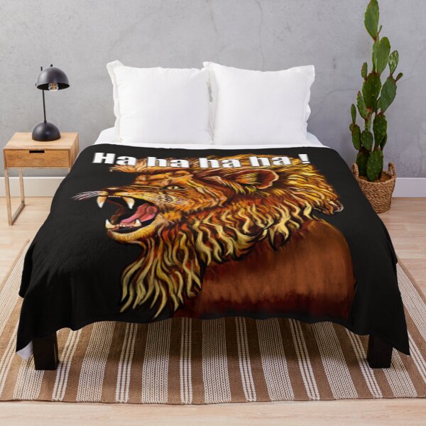 Item preview, Funny Lion laughing out loud - cute funny roaring lion having a hearty laugh ha ha ha ha. The conquering lion designed and sold by Artonmytee.