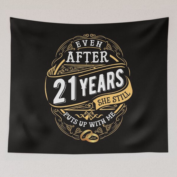 Item preview, Funny Wedding Anniversary Gift 21 years Wedding Marriage Gift Essential T-Shirt designed and sold by Dee Lim.