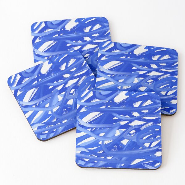 Item preview, Blue Brush Stroke Swirl Abstract Art Oil Painting  designed and sold by hopecope.