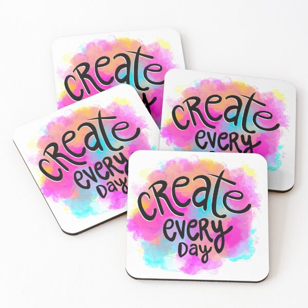 Item preview, Create every day - neon splash inspiration for artists designed and sold by thephoenixsoul.