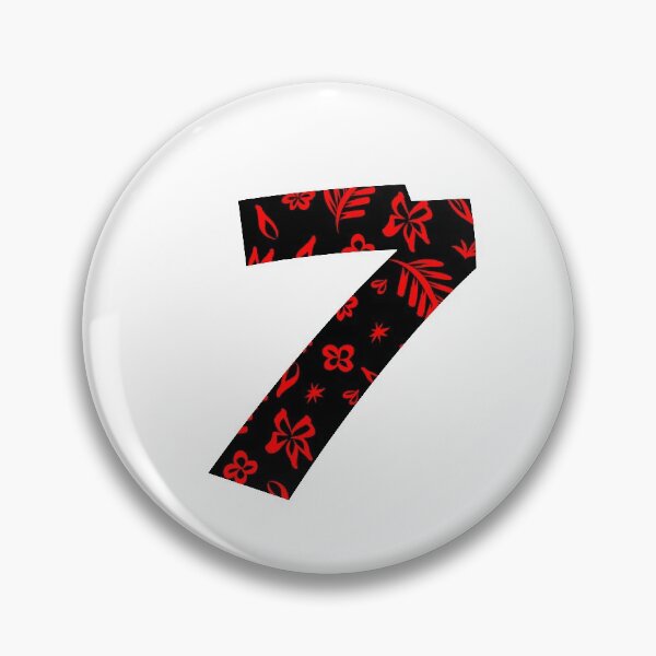 Item preview, Digit 7 (Seven) with floral pattern designed and sold by ns-dot-design.