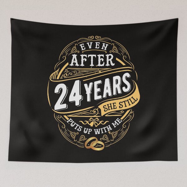 Item preview, Funny Wedding Anniversary Gift 24 years Wedding Marriage Gift Essential T-Shirt designed and sold by Dee Lim.
