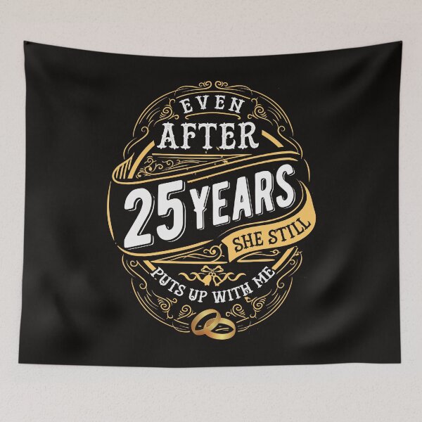 Item preview, Funny Wedding Anniversary Gift 25 years Wedding Marriage Gift Essential T-Shirt designed and sold by Dee Lim.