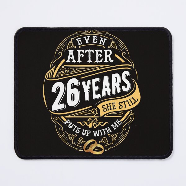 Item preview, Funny Wedding Anniversary Gift 26 years Wedding Marriage Gift Essential T-Shirt designed and sold by Dee Lim.