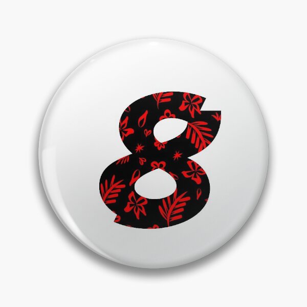 Item preview, Digit 8 (Eight) with floral pattern designed and sold by ns-dot-design.