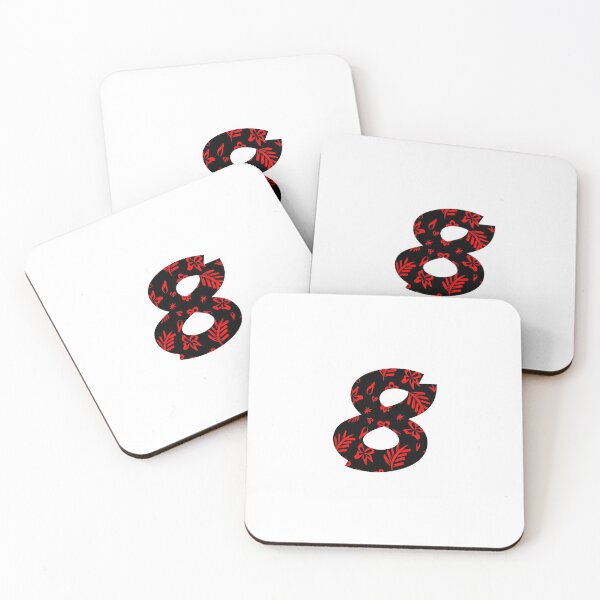 Item preview, Digit 8 (Eight) with floral pattern designed and sold by ns-dot-design.