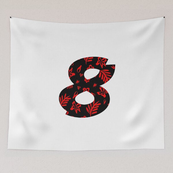 Item preview, Digit 8 (Eight) with floral pattern designed and sold by ns-dot-design.