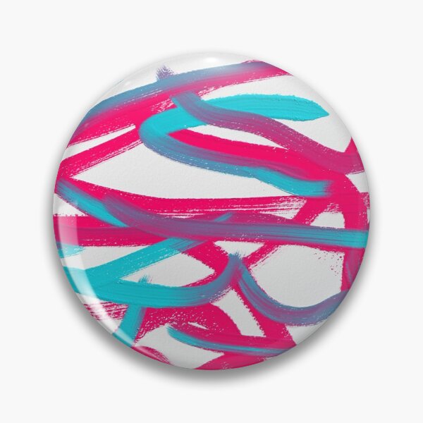 Item preview, Pink Turquoise Colorful Bright Brush Stroke Art Abstract Oil Painting  designed and sold by hopecope.