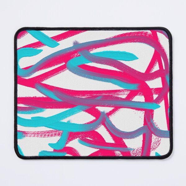 Item preview, Pink Turquoise Colorful Bright Brush Stroke Art Abstract Oil Painting  designed and sold by hopecope.