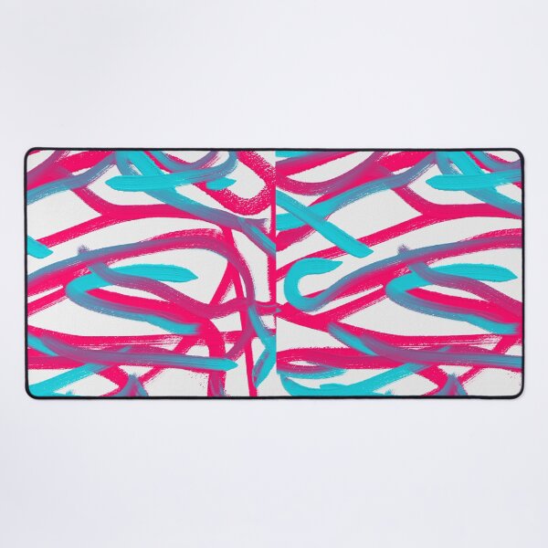 Item preview, Pink Turquoise Colorful Bright Brush Stroke Art Abstract Oil Painting  designed and sold by hopecope.