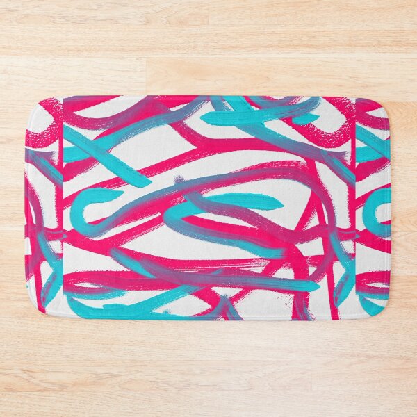 Item preview, Pink Turquoise Colorful Bright Brush Stroke Art Abstract Oil Painting  designed and sold by hopecope.