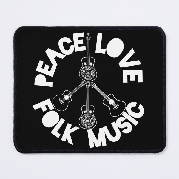 Item preview, Peace, Love, and Folk Music Peace Sign, in white designed and sold by Anna Dreams_Art.