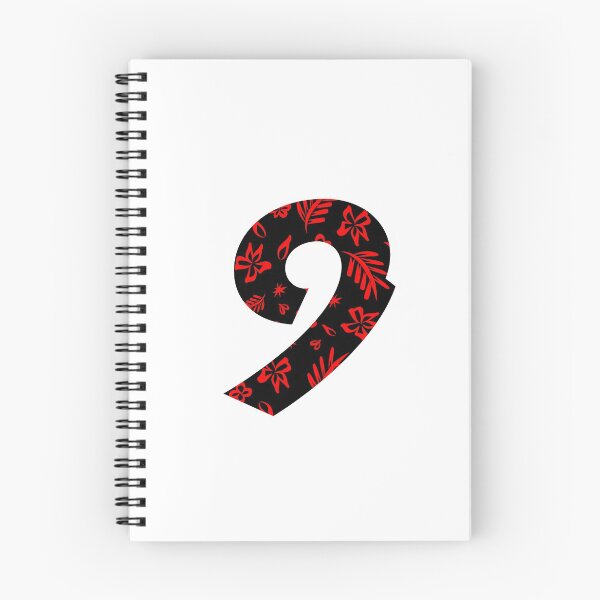 Item preview, Digit 9 (Nine) with floral pattern designed and sold by ns-dot-design.