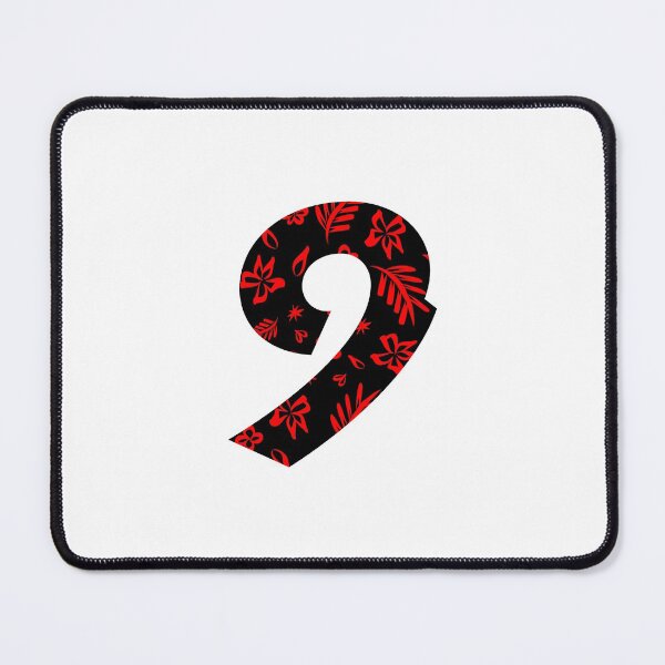 Item preview, Digit 9 (Nine) with floral pattern designed and sold by ns-dot-design.