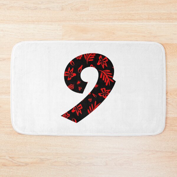 Item preview, Digit 9 (Nine) with floral pattern designed and sold by ns-dot-design.