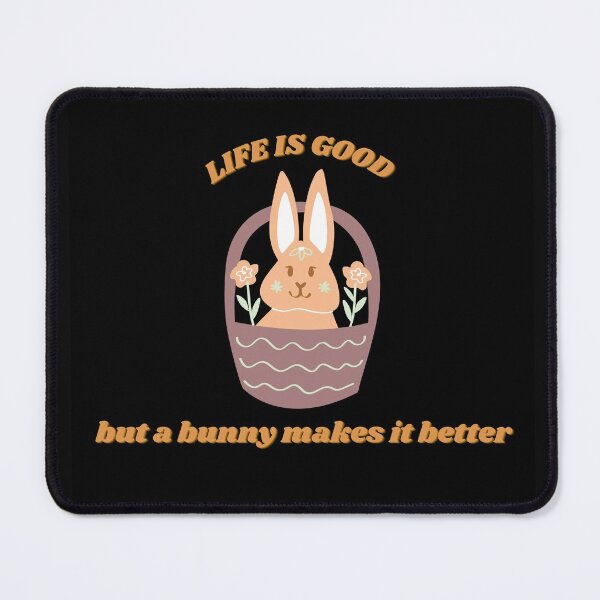 Item preview, Kawaii Bunny Rabbit Graphic "Life is good but a bunny makes it better" designed and sold by DivineMoonlight.