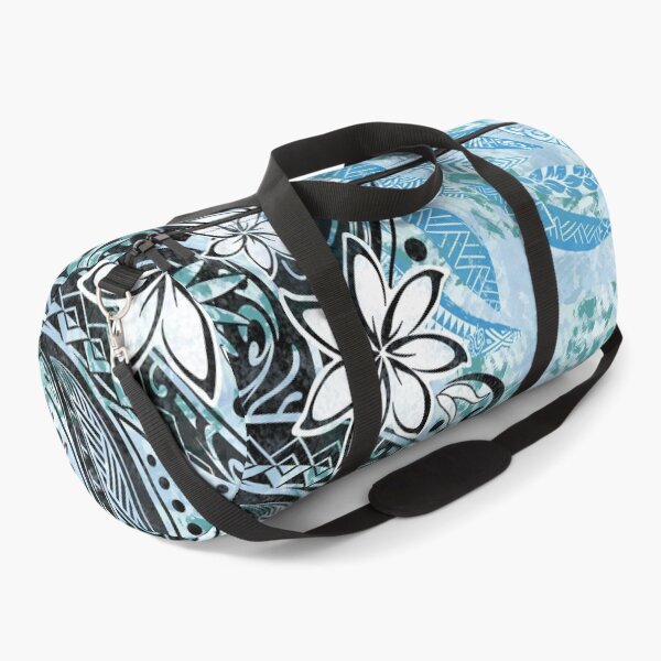 Item preview, Retro Hawaiian - Samoan Ocean Blue Tribal Leaves  designed and sold by sunnthreads.