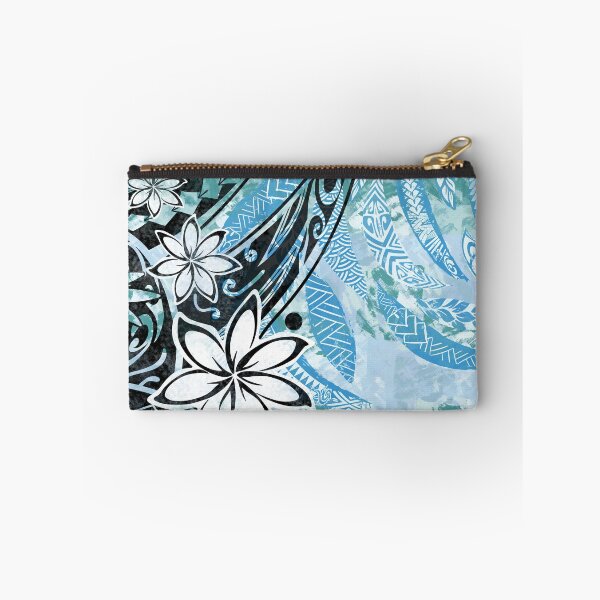 Item preview, Retro Hawaiian - Samoan Ocean Blue Tribal Leaves  designed and sold by sunnthreads.
