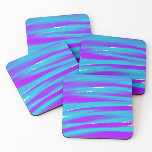 Item preview, Mermaid Ocean Waves Turquoise Purple Oil Painting Abstract Art Brush Strokes  designed and sold by hopecope.