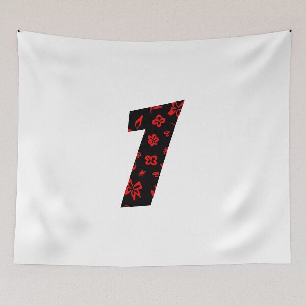 Item preview, Digit 1 (One) with floral pattern designed and sold by ns-dot-design.