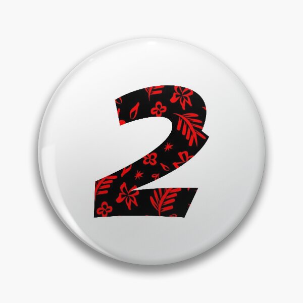 Item preview, Digit 2 (two) with floral pattern designed and sold by ns-dot-design.