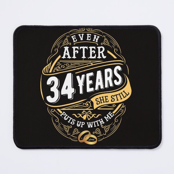Item preview, Funny Wedding Anniversary Gift 34 years Wedding Marriage Gift Essential T-Shirt designed and sold by Dee Lim.