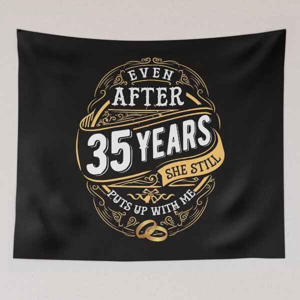 Item preview, Funny Wedding Anniversary Gift 35 years Wedding Marriage Gift Essential T-Shirt designed and sold by Dee Lim.