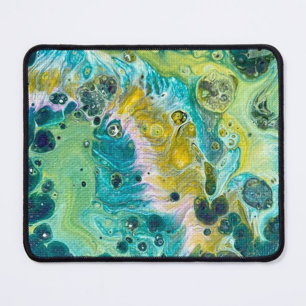 Item preview, Green Cells Abstract Fluid Artwork  designed and sold by Adelle Smith.