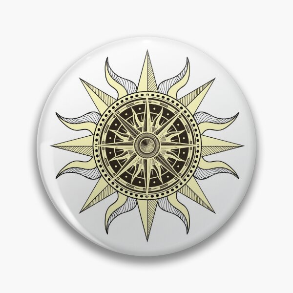 Item preview, Mystical Flaming Sun Yellow Gold designed and sold by Trinket-Trickster.