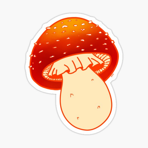 Emotional Support Mushroom Friend Sticker for Sale by Kwanita Kepe