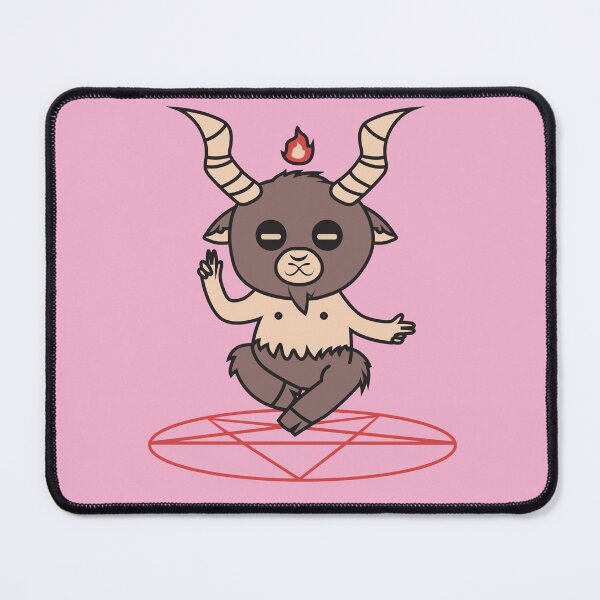 Item preview, Cute Little Satan Goat over Pentigram designed and sold by Pink Pineapple Works.