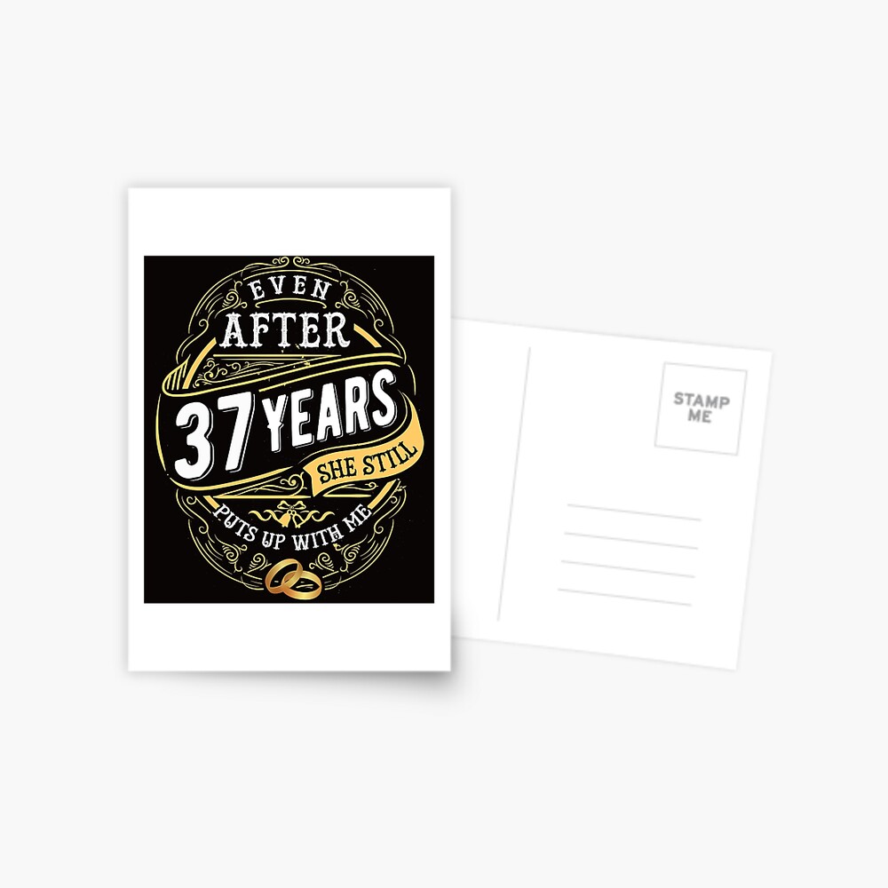 Funny Wedding Anniversary Gift 37 Years Wedding Marriage Gift Essential  T-Shirt Greeting Card For Sale By Essinet | Redbubble