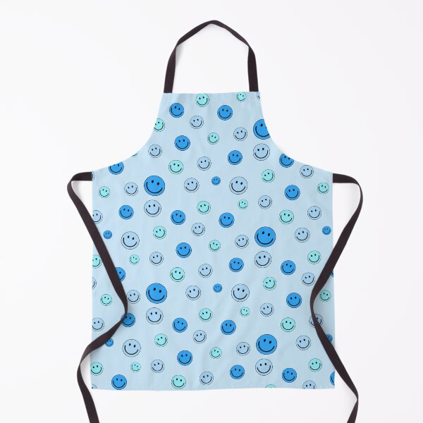 Item preview, Happy Smiley Emoji Faces Pattern Set Blue Color designed and sold by Barolina.