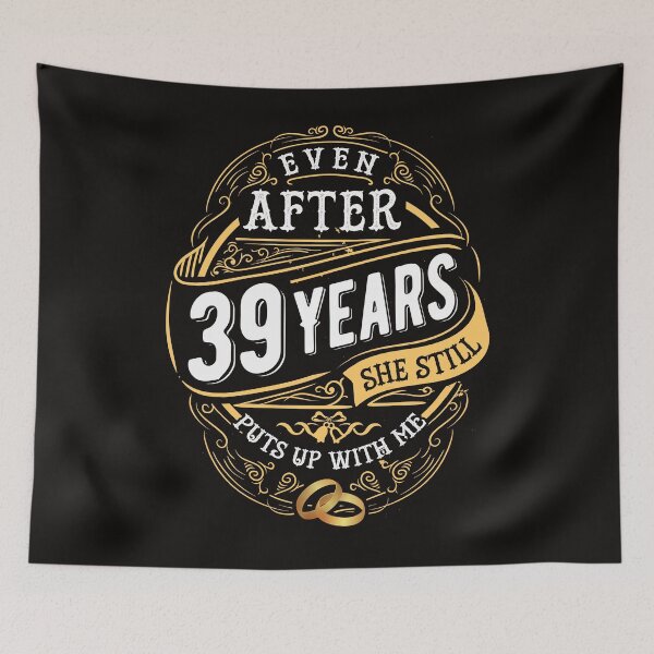 Item preview, Funny Wedding Anniversary Gift 39 years Wedding Marriage Gift Essential T-Shirt designed and sold by Dee Lim.