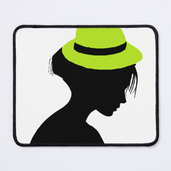 Item preview, LADY WITH NEON GREEN HAT designed and sold by Adri Barnard.