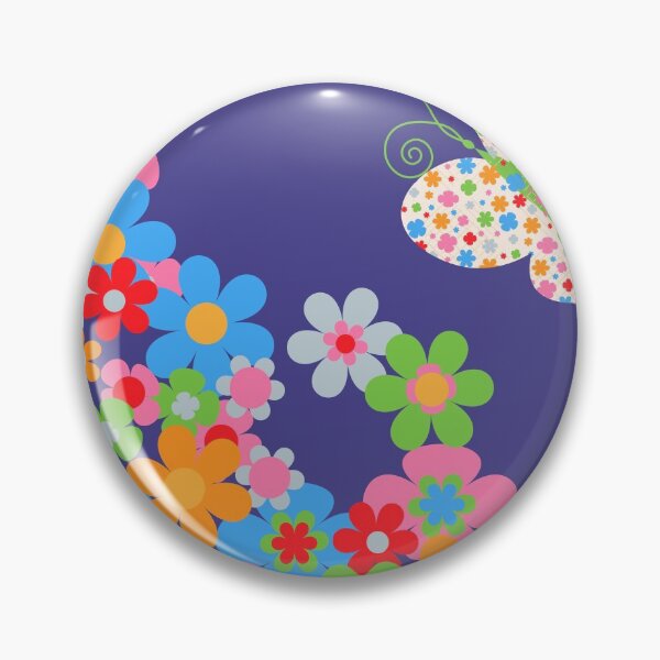 Item preview, Butterfly and Flowers on Blue designed and sold by Susan Marie Williams.