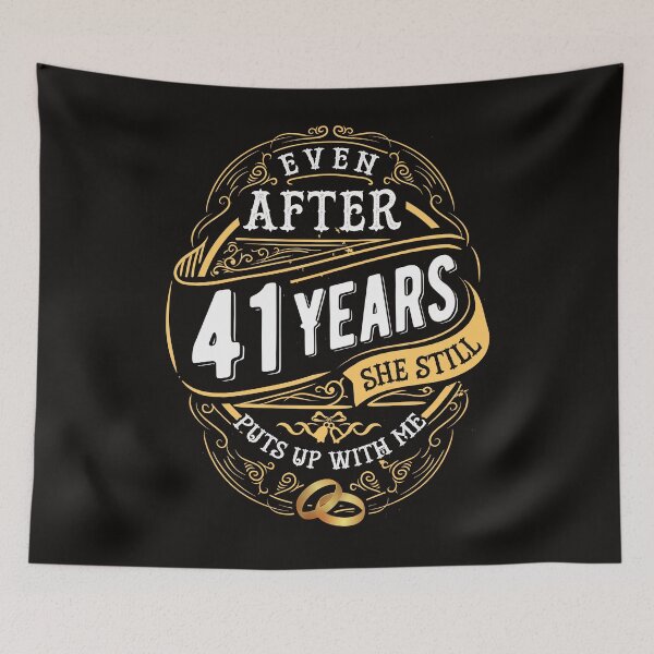 Item preview, Funny Wedding Anniversary Gift 41 years Wedding Marriage Gift Essential T-Shirt designed and sold by Dee Lim.