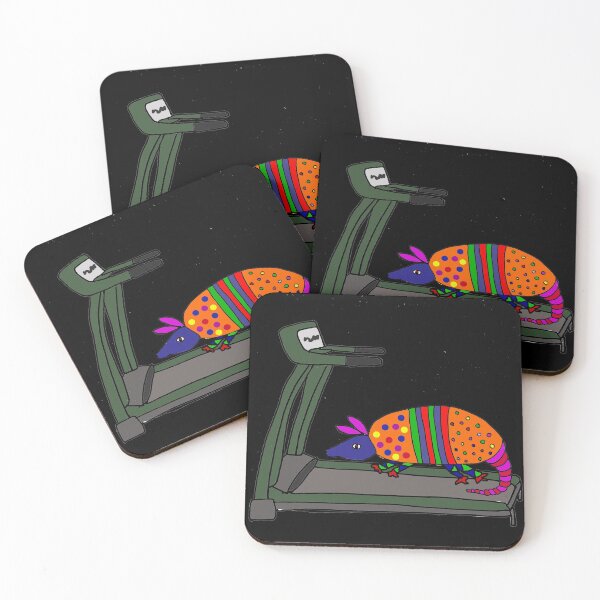 Item preview, Funny Armadillo on Treadmill Pop Art designed and sold by Nature's Fancy.