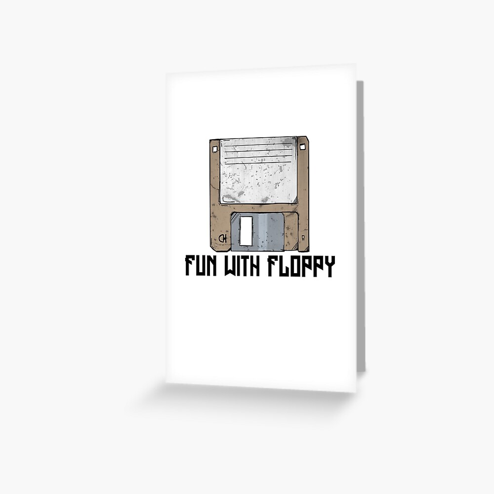 Floppy Disk Fun With Floppy Vintage 80s 90s Technology Old Gadgets Greeting Card For Sale By 5193