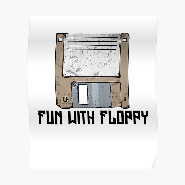 Floppy Disk Fun With Floppy Vintage 80s 90s Technology Old Gadgets Poster For Sale By Emm J 8731