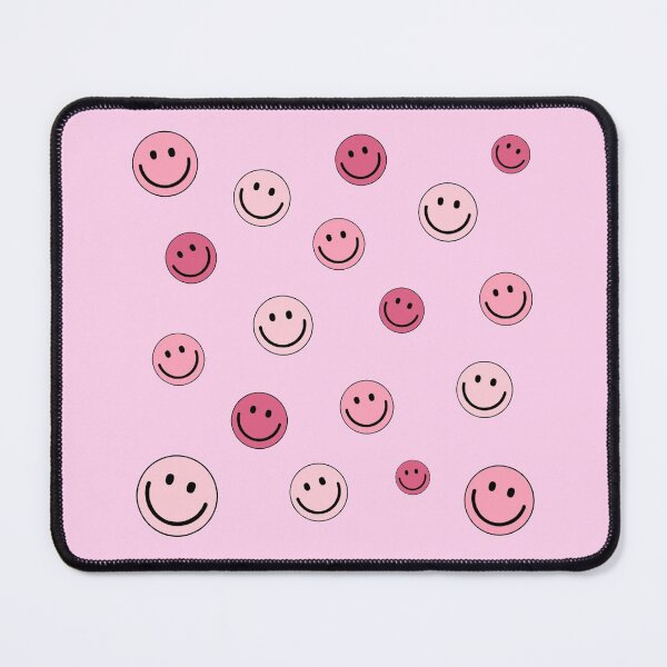 Item preview, Happy Smiley Emoji Faces Pattern Set Pink Color designed and sold by Barolina.