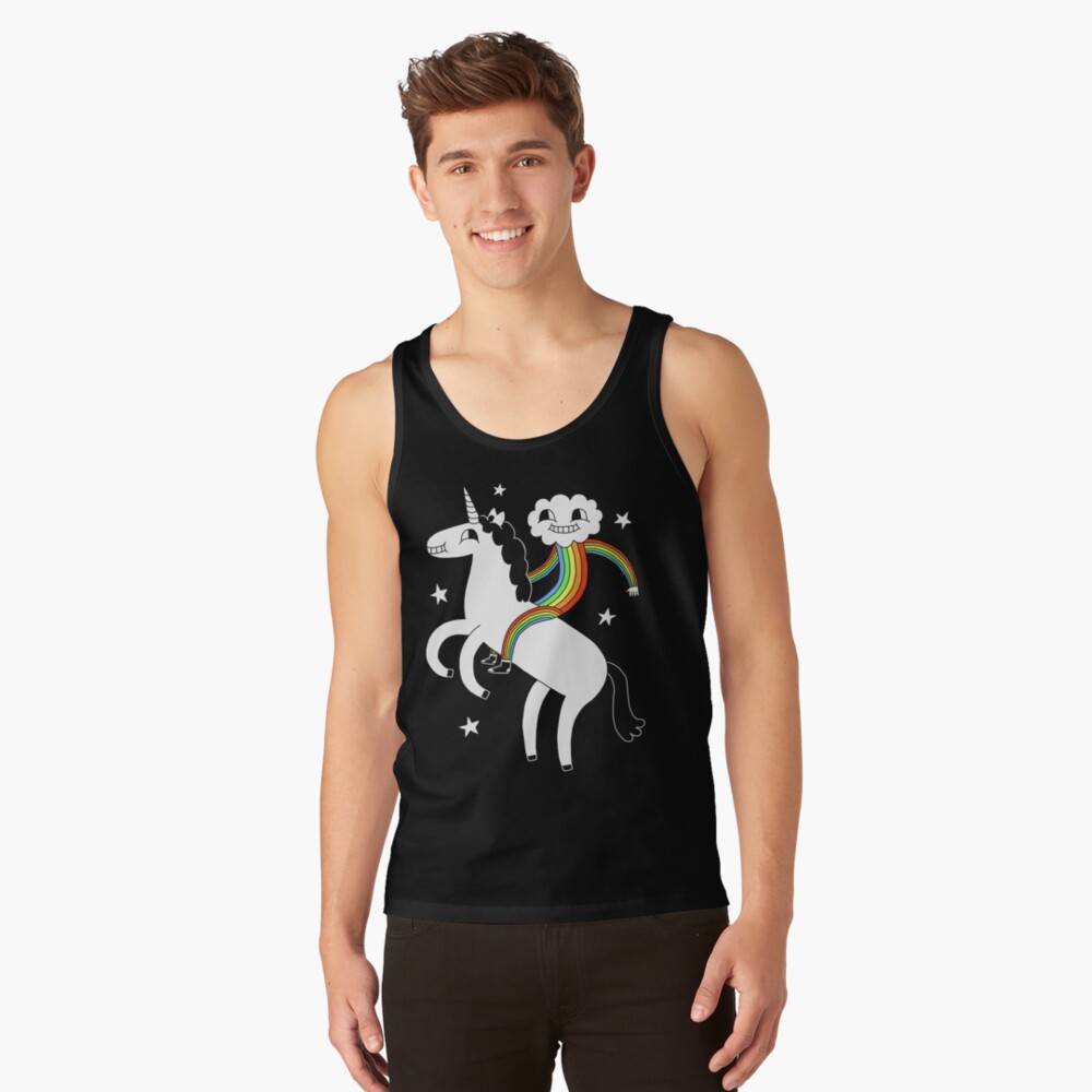 Unicorn & Rainbow Boy Tank Top