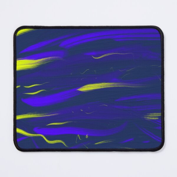 Item preview, Blue Yellow Ocean Waves Lakes Abstract Art Oil Painting Brush Strokes designed and sold by hopecope.