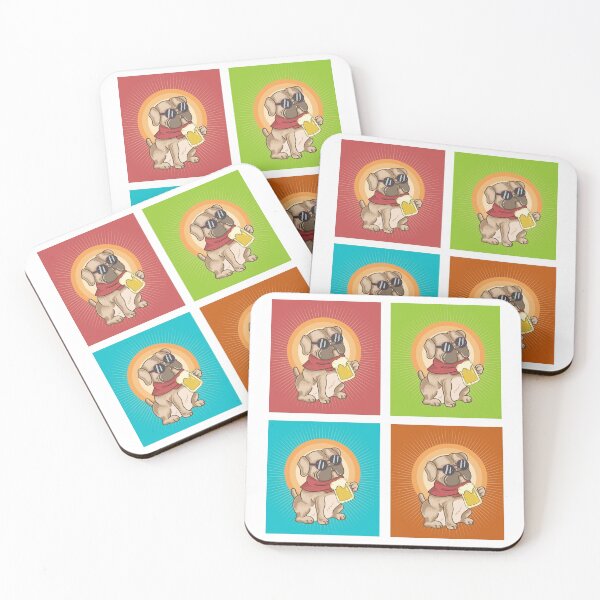 Item preview,  Funny colorful dog with a beer pattern designed and sold by urban-color.