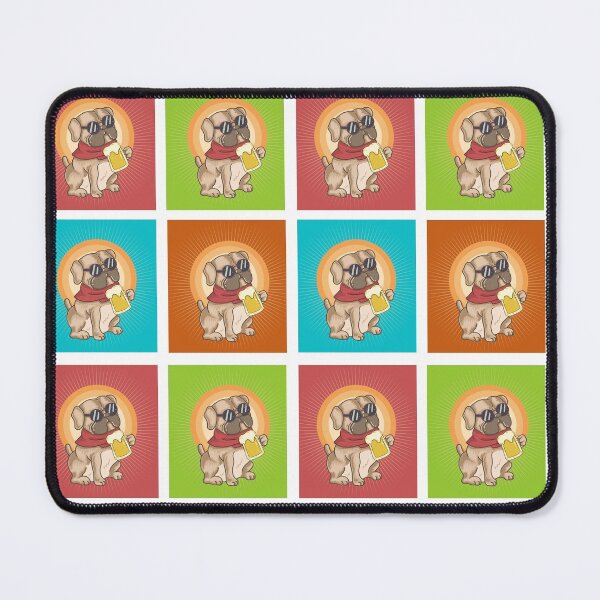 Item preview,  Funny colorful dog with a beer pattern designed and sold by urban-color.