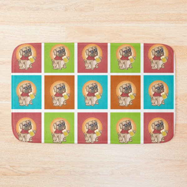 Item preview,  Funny colorful dog with a beer pattern designed and sold by urban-color.