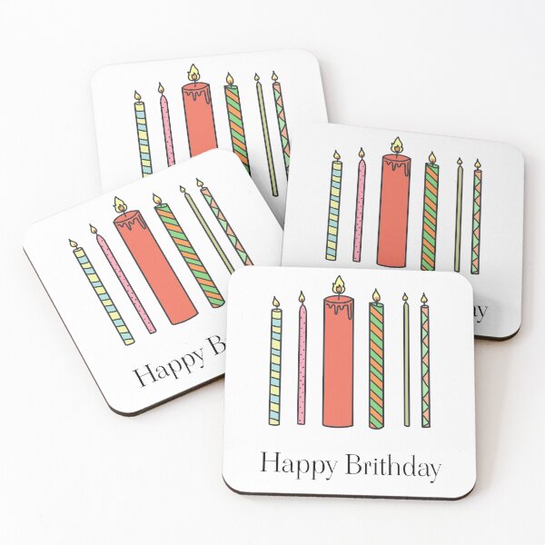 Item preview, cute candle happy brithday card designed and sold by moonbean-art.